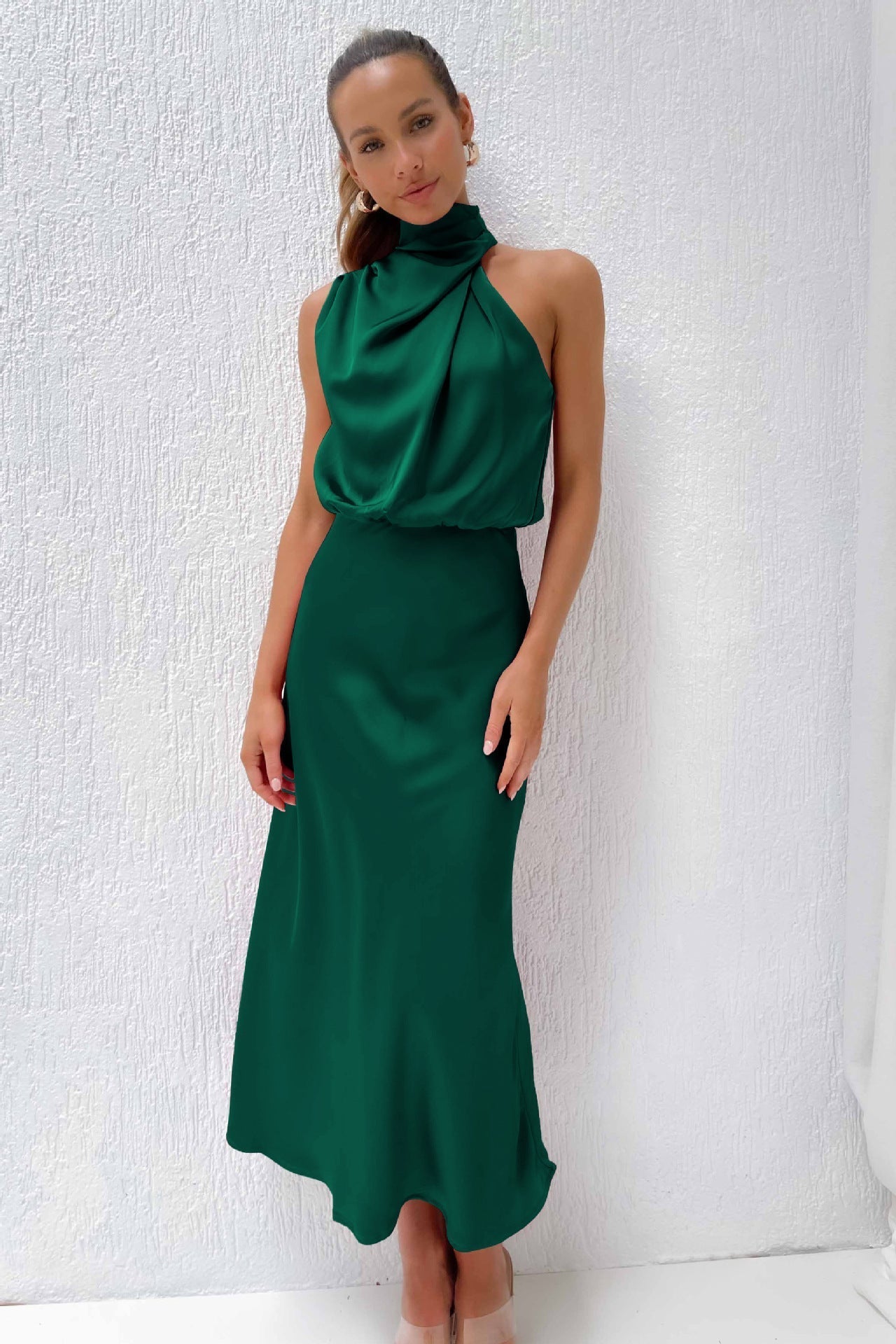 Robe Longue avec Col Halter