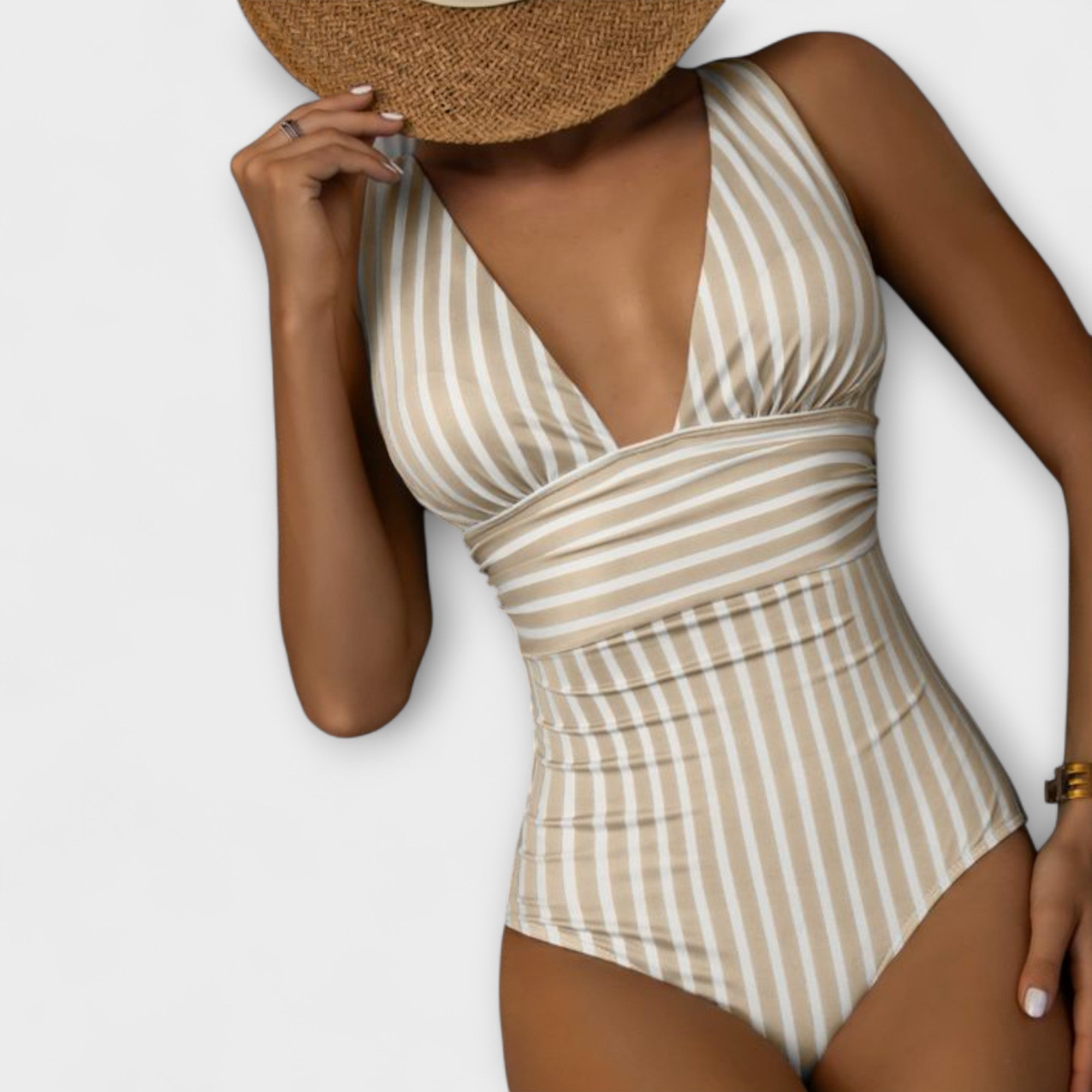 Maillot de bain une pièce rayé