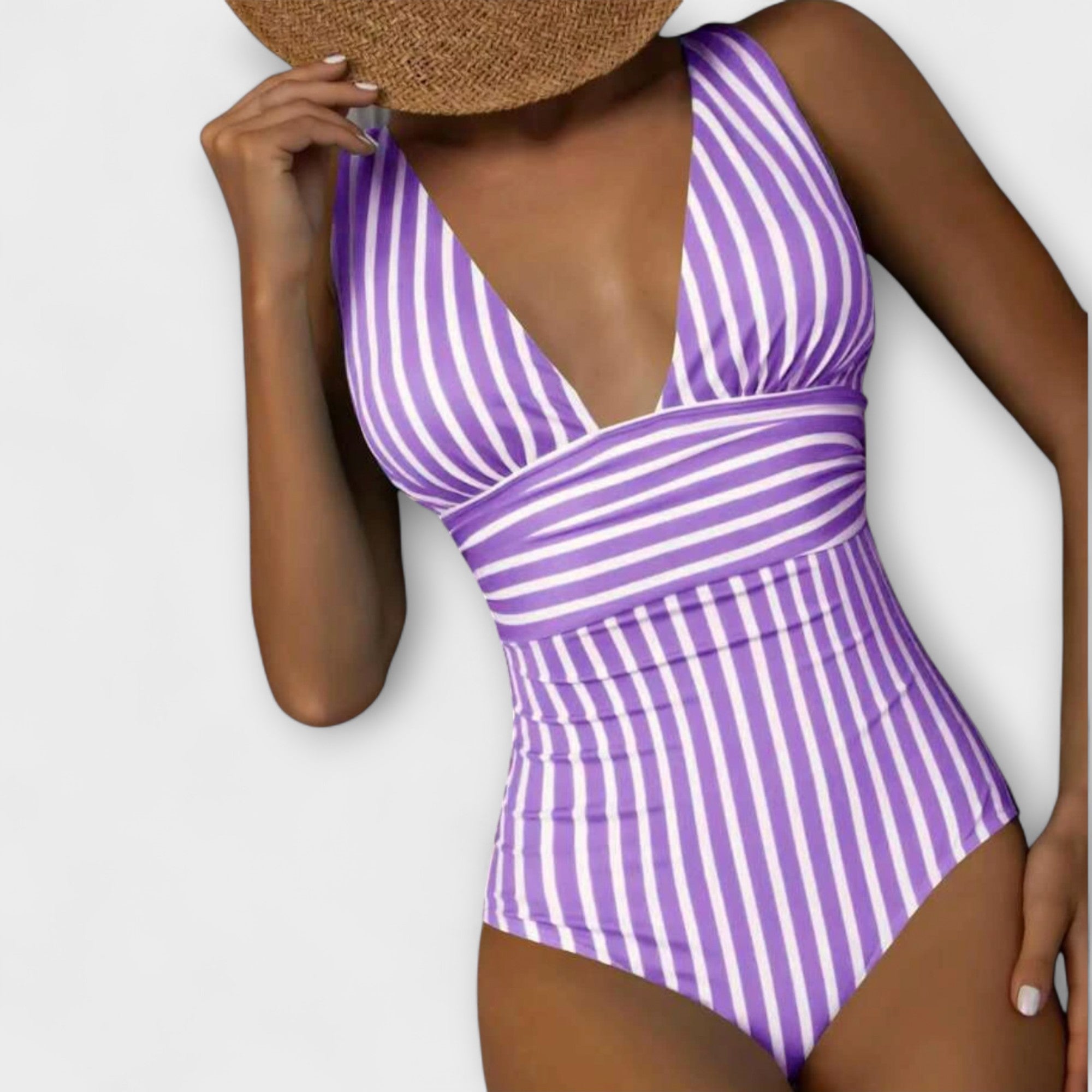 Maillot de bain une pièce rayé