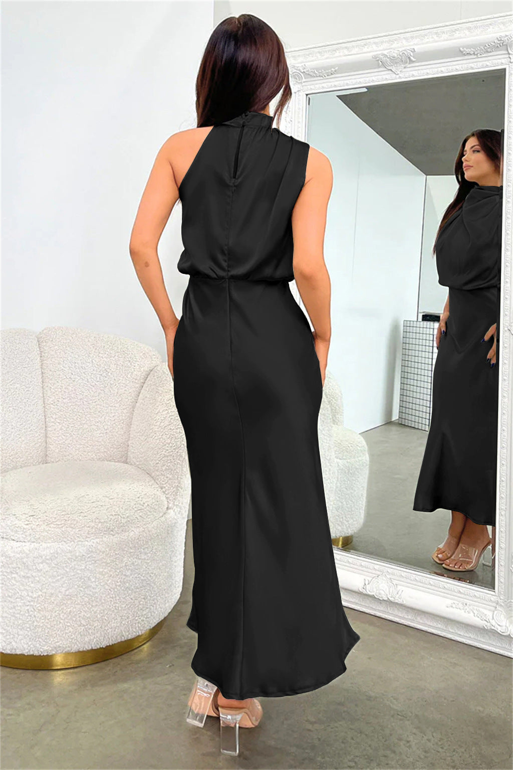 Robe Longue avec Col Halter