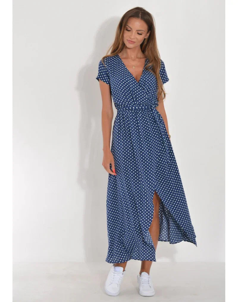 Robe élégante à col en V