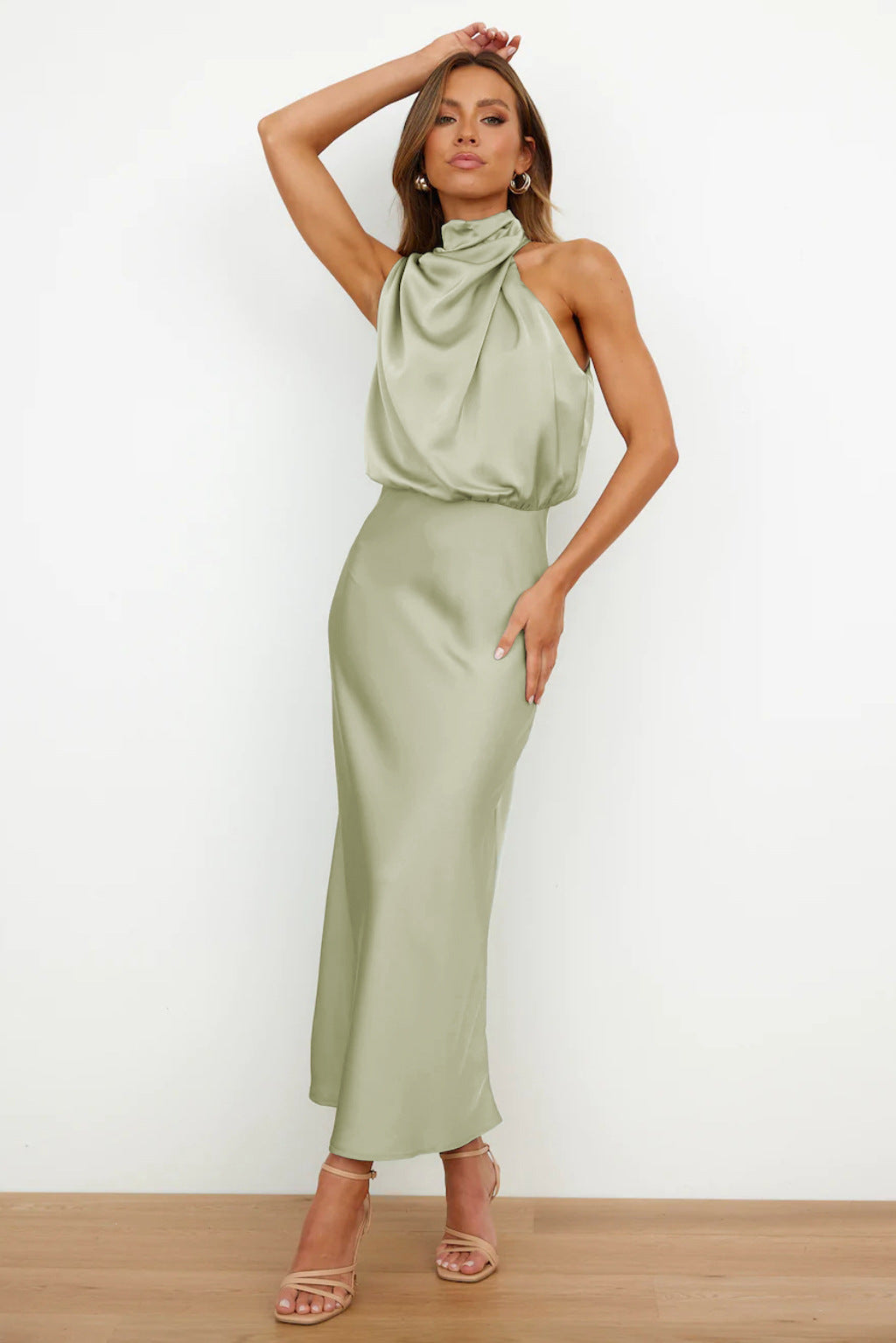 Robe Longue avec Col Halter