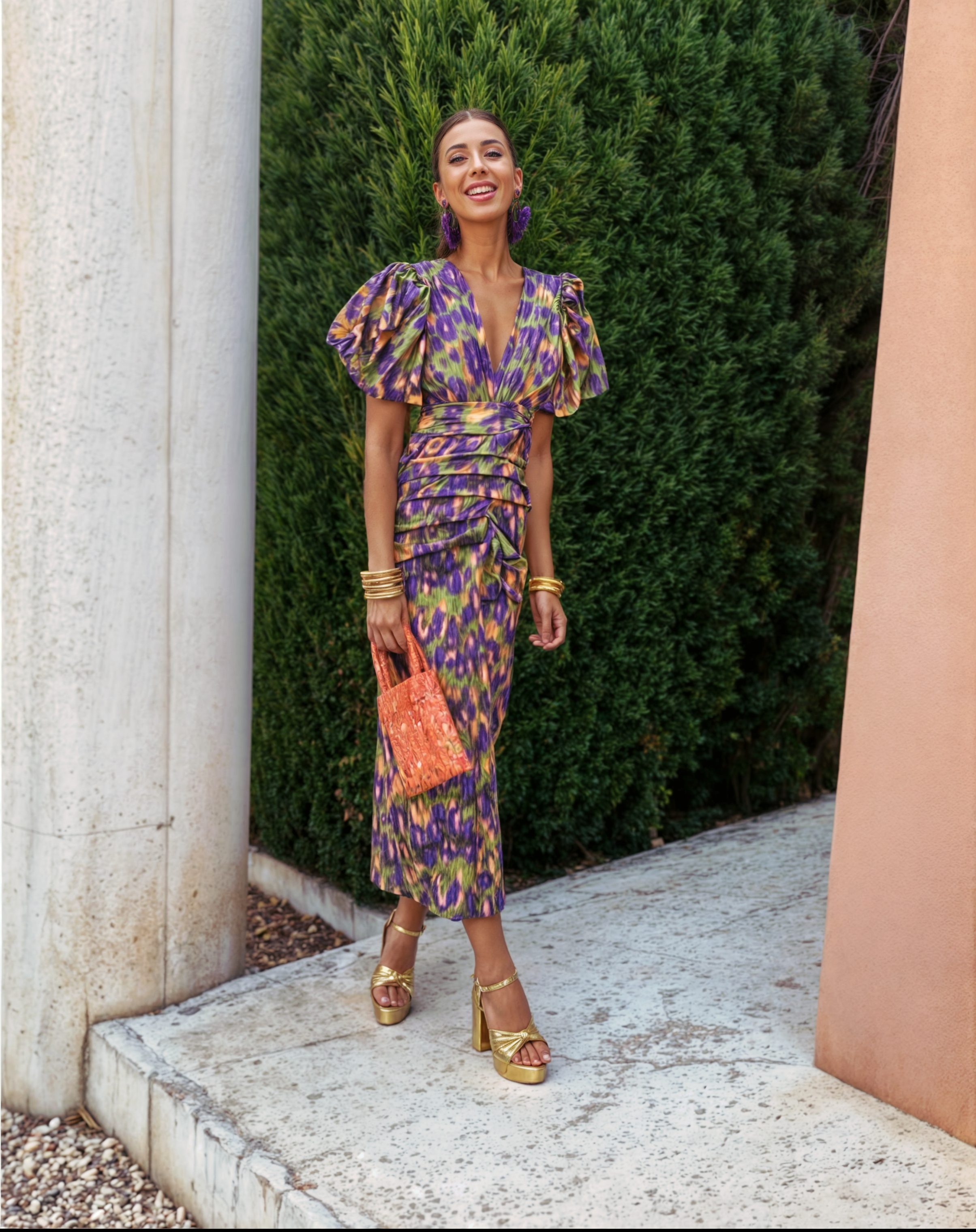 Robe longue et colorée