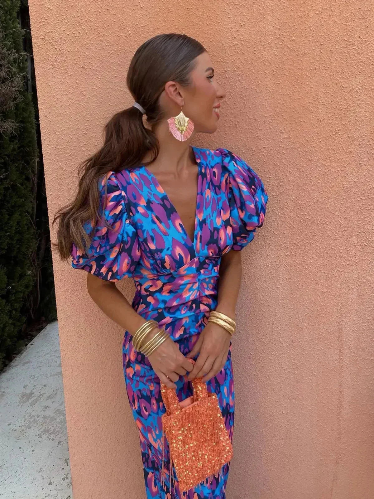 Robe longue et colorée